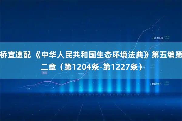 桥宜速配 《中华人民共和国生态环境法典》第五编第二章（第1204条-第1227条）